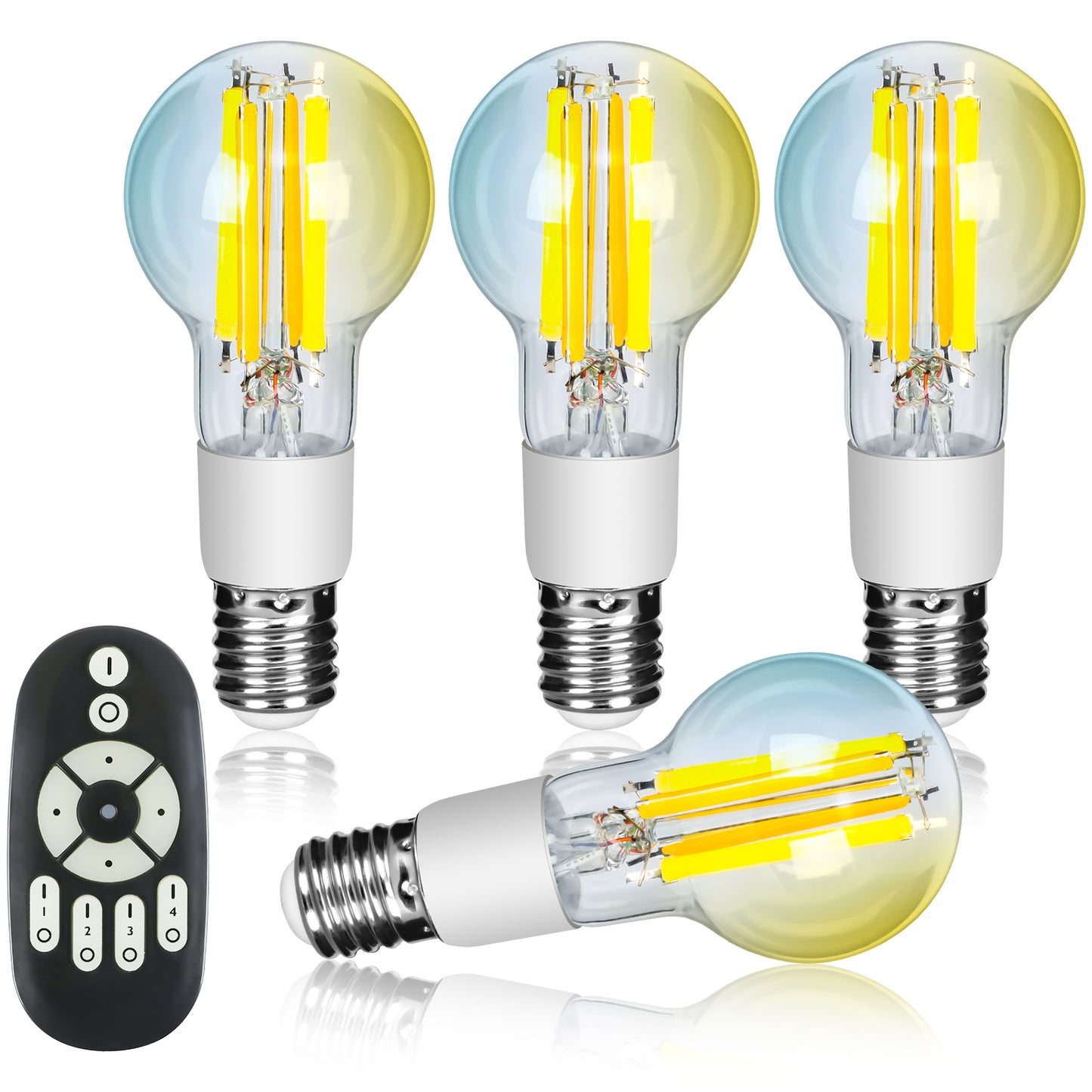 【GT-B-A40-E17CT】LED電球 E17 フィラメント電球 40W形相当 調光調色 リモコン操作 エジソン電球 LEDランプ 440LM 広配光