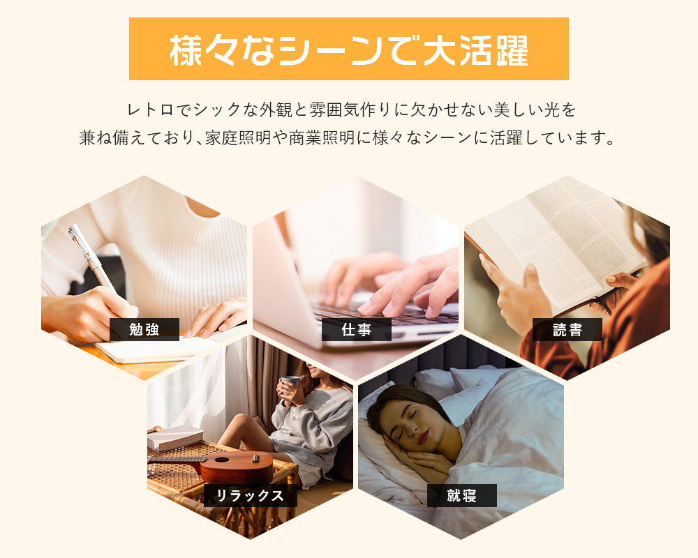 【GT-B-A40-E17CT】LED電球 E17 フィラメント電球 40W形相当 調光調色 リモコン操作 エジソン電球 LEDランプ 440LM 広配光