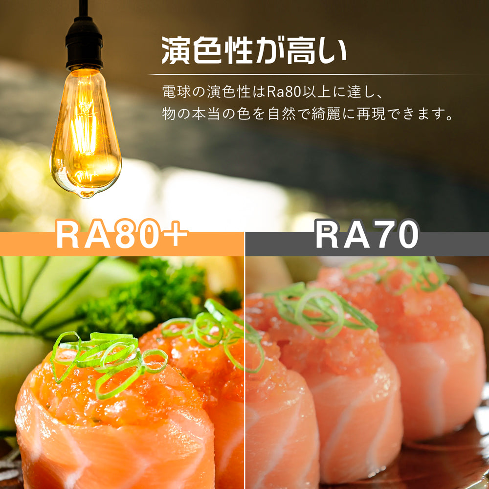 LEDフィラメント電球 60W形 E26 調光調色【GT-B-ST64-E26CT】