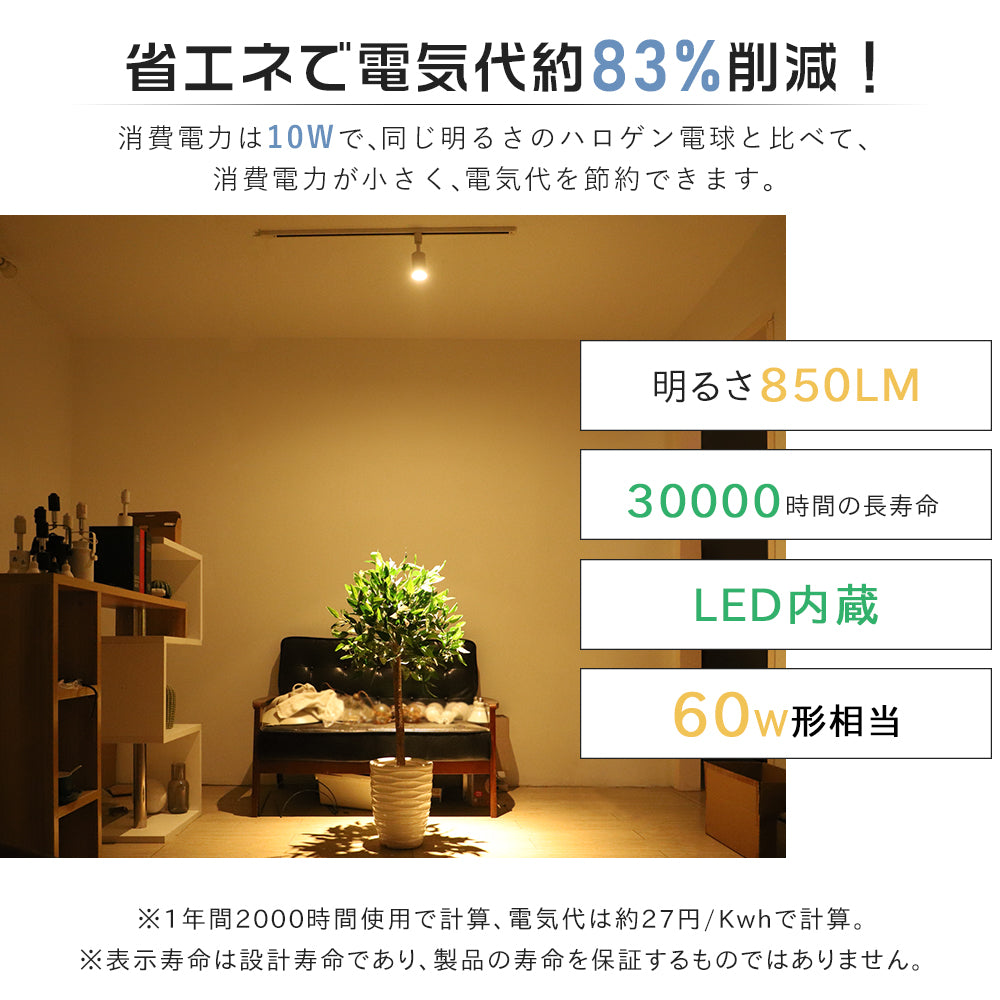 Spotlight | スポットライト 一体型【RAIL10W9W】