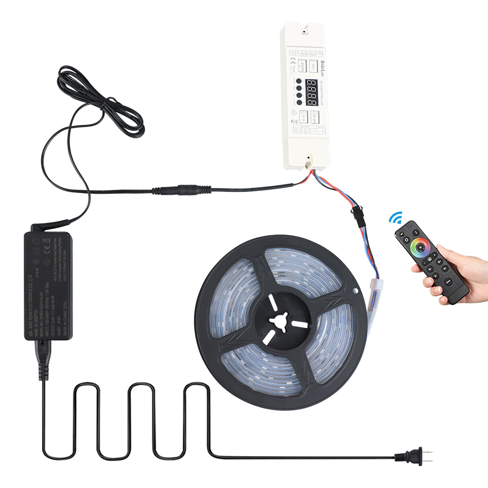 【GT-S5050RGBHC-SET4A-CN5】LEDテープライト 5m 防水 光が流れる RGB 間接照明 リモコン対応 SMD5050 LEDテープ 延長不可 メモリー機能 記憶型 間接照明 ledテープ - 共同照明LED専門店
