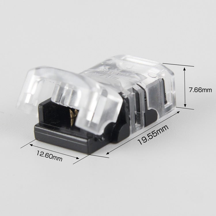 【GT-3528SE-BB】2ヶセット LEDテープライト用 連結コネクタ 単色SMD3528 2pin 幅8mm 半田付け不要 差込み式 LEDテープ