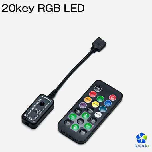 【GT-CN6】LEDテープライト用コントローラー 20key RGB コントローラー 調光調色