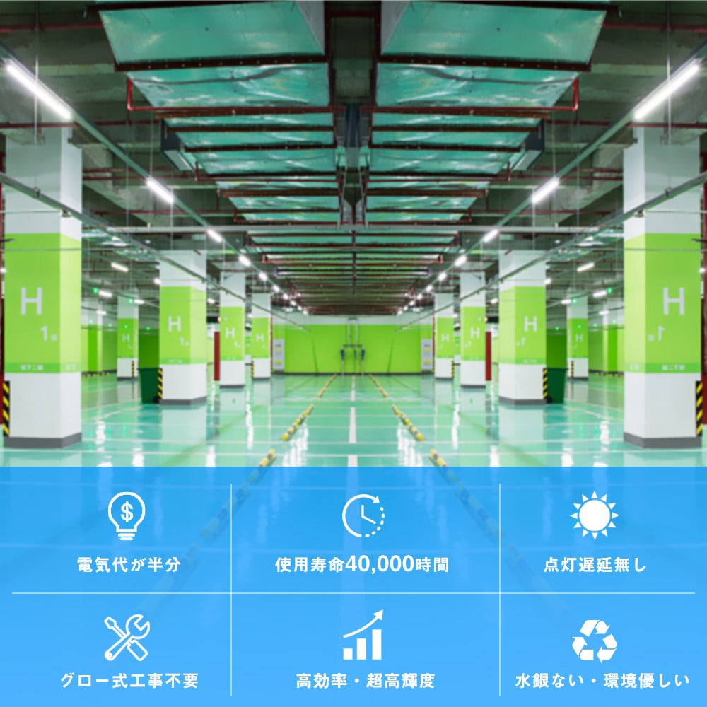 【GT-RGD-20W120CWGP】 40W型 LED蛍光灯 直管蛍光灯 超高輝度3200lm 口金G13 120cm 昼光色 グロー式