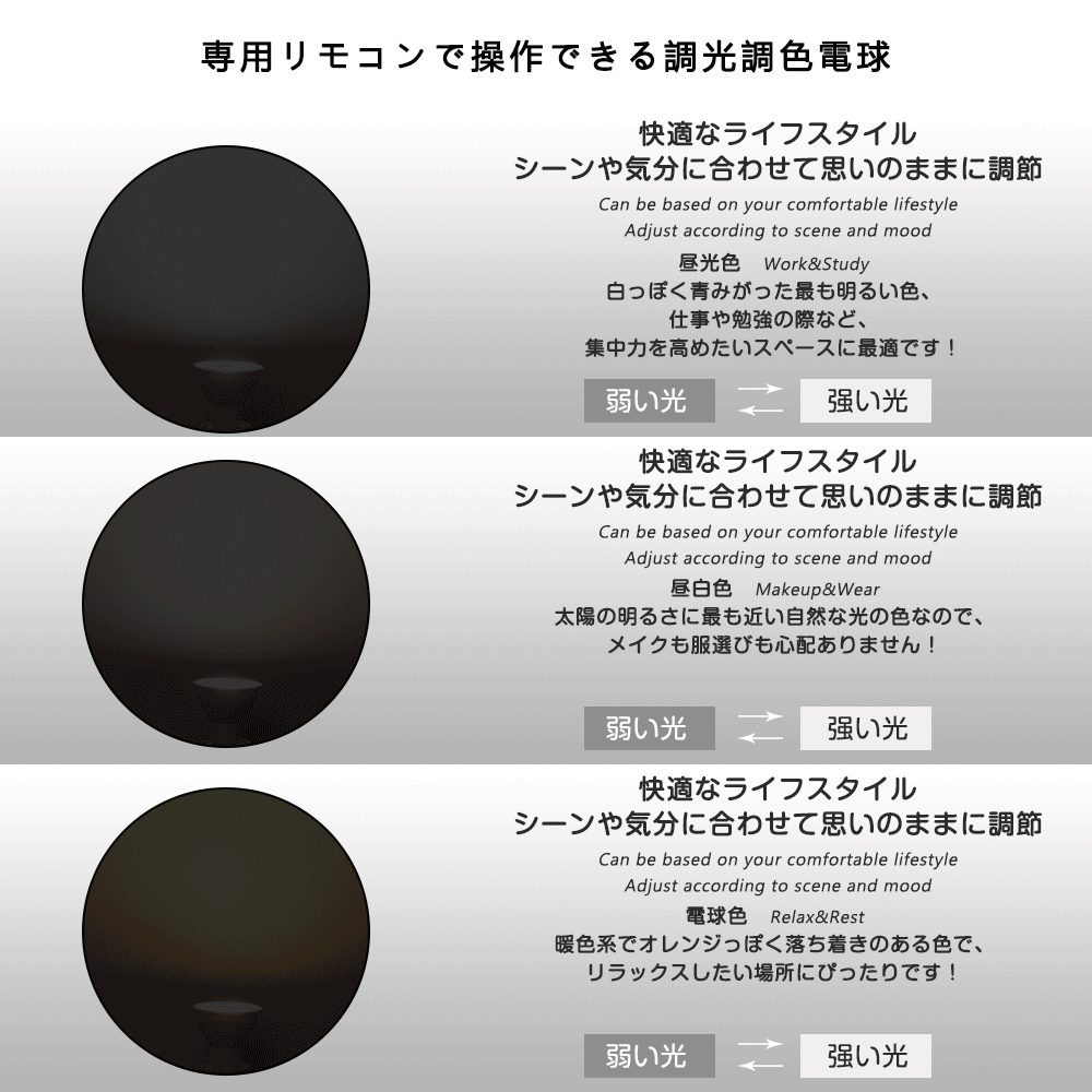 【GT-SP-6W-E11CT】LEDスポットライト E11 調光調色 50W形 ハロゲン電球 リモコン対応 電球色 昼白色 昼光色 - 共同照明LED専門店