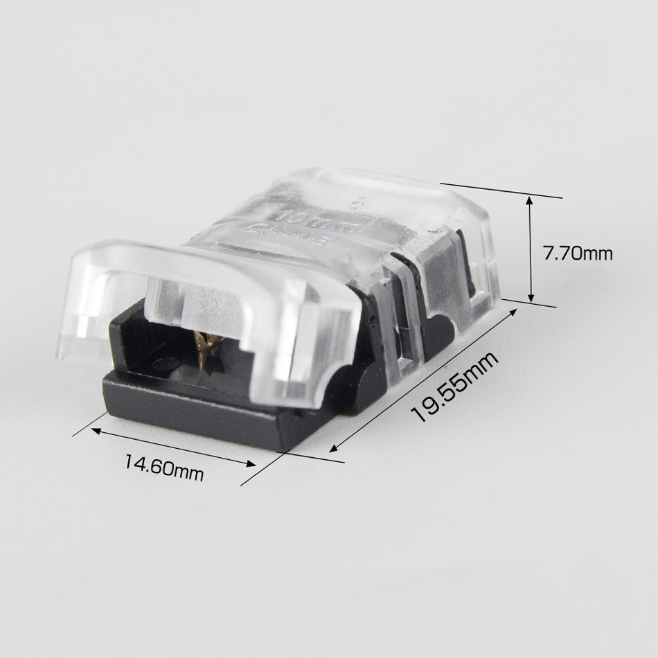 【GT-5050SE-BB】2ヶセット LEDテープライト用 連結コネクタ 単色SMD5050/2835用 2pin 幅10mm 半田付け不要 差込み式 LEDテープ