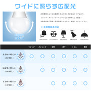 共同照明】50W形 LED電球 E26 電球色 昼光色 640lm 広配光タイプ 密閉