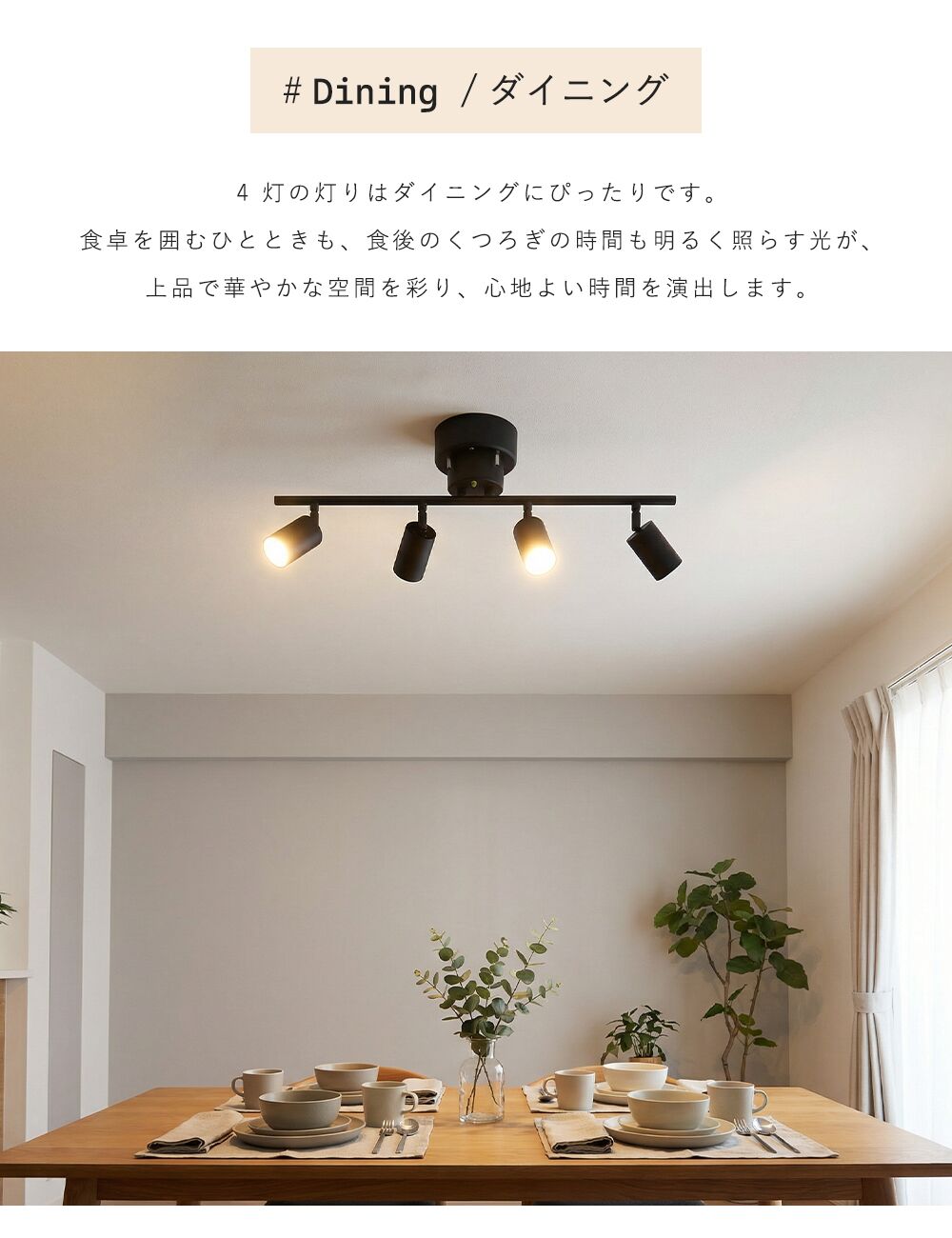 Ceiling Light | シーリングライト 4灯【GT-DJ009】