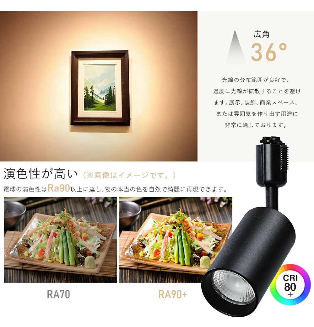 共同照明】スポットライト ダクトレール用 LED一体型 60W形相当 電球色