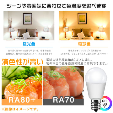共同照明】40W形 LED電球 E17電球色 昼光色 450lm 密閉器具対応 断熱材