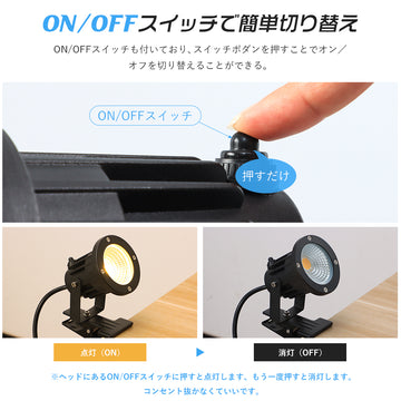共同照明】クリップライト LED スポットライト 防水 電球色 昼光色