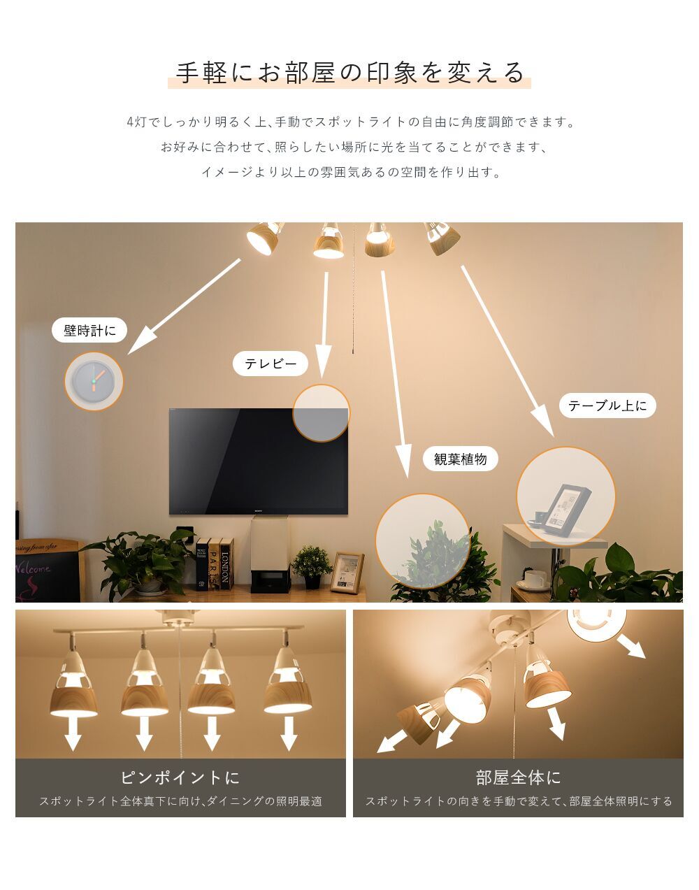 【SETDJ4Q】シーリングライト 折りたたみ可能 E26 電気 照明 おしゃれ