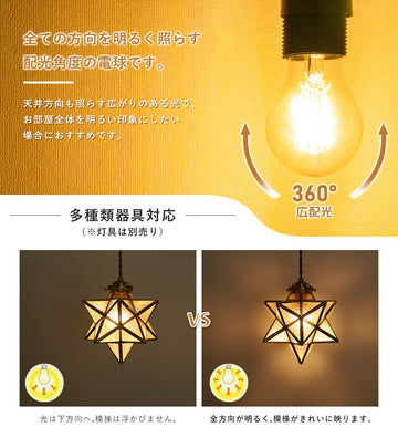 共同照明】40W相当 E26 エジソン電球 LED電球 フィラメント 全方向型 A