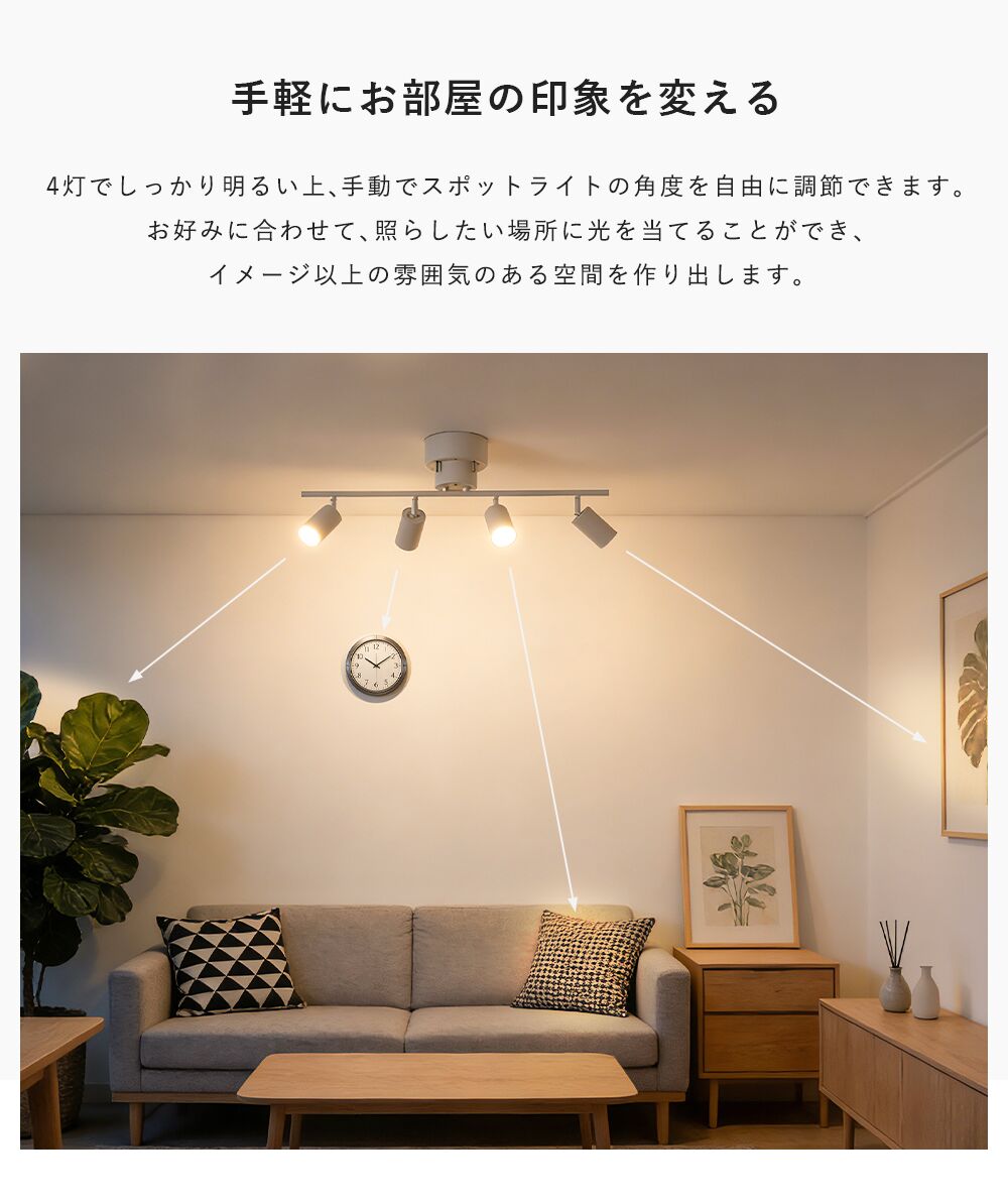 Ceiling Light | シーリングライト 4灯【GT-DJ009】