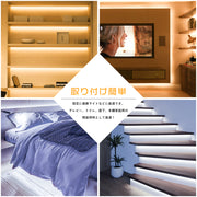 共同照明】LEDテープライト 5m SMD3528 IP65 調光調色 正面発光