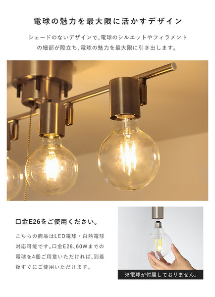 Ceiling Light | シーリングライト 4灯【DJIE26】