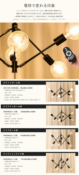 Pendant Light | ペンダントライト/シーリングライト 6灯【DJX6】