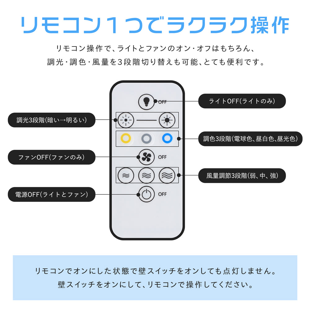 LEDシーリングライト 小型 天井ライト 三段階調色 壁スイッチ操作