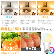 共同照明】LED電球 40W形相当 E26 調光 調色 広配光 リモコン電球