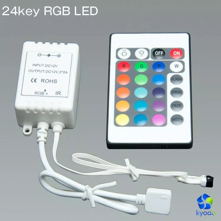 【GT-CN1】LEDコントローラー 24key RGBテープライト用 調光調色