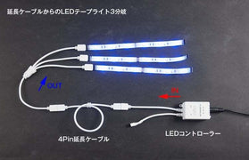 各4本 RGBケーブル Amazon.co.jp: 4色照明ライン12.5m 40フィートRGB延長ケーブルライン4