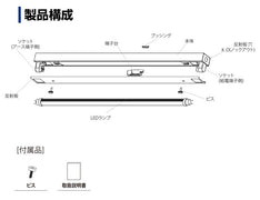 共同照明】LED蛍光灯20W形 トラフ20W形器具1灯式 ベースライト 昼光色